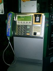 IC Payphone in Japan. This type of payphone was removed from town due to IC Card discontinued and continued to use magnetic Telephone Cards.