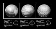 新視野號拍攝的一組冥王星黑白照片（2015年7月）