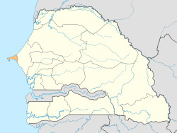 Location of Dakar in Senegal