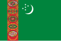 Flagge fan Turkmenistan