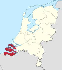 Vị trí của Zeeland tại Hà Lan