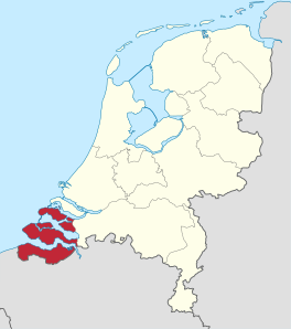 Kaart: Provincie Zeeland in Nederland