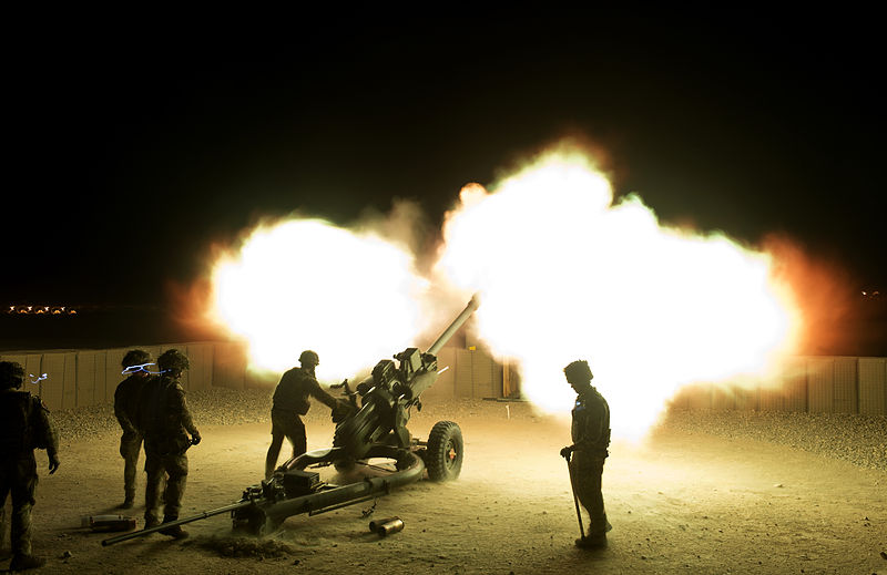 File:26 Regt Royal Artillery Night Firing At Camp Bastion MOD 45157878.jpg