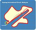 Version of Image:GrandPrix Circuit Malaysia 2006.svg that highlights Turn 1
