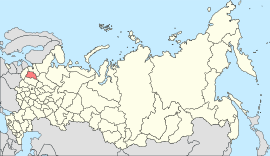 नॉवगोरोद ओब्लास्तचे रशिया देशाच्या नकाशातील स्थान