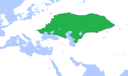 Daerah kekuasaan Orda Emas pada 1300 M