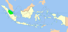 Localização de Riau na Indonésia