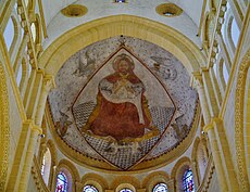 Le Christ en gloire entouré des quatre évangélistes, voûte de l'abside.