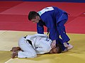 Bronzemedaillenmatch: Ariel Shulman gegen Daniel Leutgeb (oben)