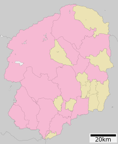 栃木県立栃木工業高等学校の位置（栃木県内）