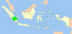 Kaart van de provincie in Indonesië