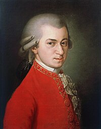 Wolfgang Amadeus Mozart, rekonstruktion av Barbara Krafft från 1819 (den bild som anses vara mest lik Mozart).