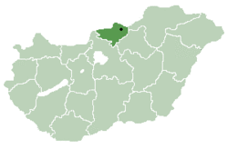 Location of Nógrád Coonty