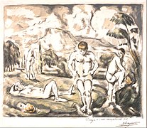 Los bañistas (1896-1897), de Paul Cézanne, Blanton Museum of Art, Austin