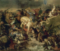 La batalla de Taillebourg (1837, Museu del Castell de Versalles)