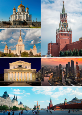 Een collage van Moskou