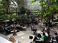 Hackathon in the Barbican conservatory at Wikimania London.