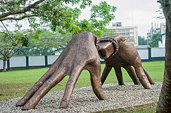 Giant Hand Sculptures near National Museum, Calabar.