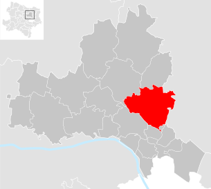 Lage der Gemeinde Harmannsdorf (Niederösterreich) im Bezirk Korneuburg (anklickbare Karte)