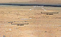 Siicht vum Curiosity-Rover op den Areal vum Glenelg - wou dräi verschidde Gebidder zesummestoussen (19. September 2012).