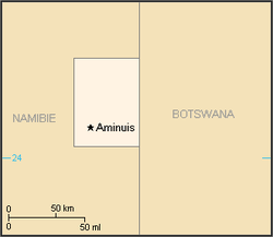 Map of the bantustan.