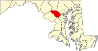 Округ Говард на мапі штату Меріленд highlighting
