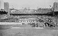 Stadion Olimpiade Stockholm pada pembukaan Olimpiade Stockholm 1912. Untuk pertandingan, kapasitas stadion pada saat itu adalah 20.000.