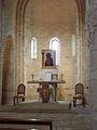 Ancona, Chiesa di Santa Maria di Portonovo, interno: altare maggiore con l'icona moderna della Glicofilusa, o "Madonna di Vladimir" (1930-1940), opera di Gregorio Maltzeff