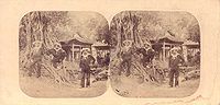 Francouzští námořníci v Cantonu, 1858, stereofotografie, stříbrná albuminová fotografie
