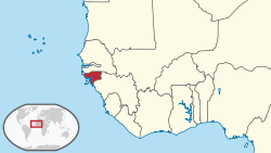Location of Gvineya-Bisau