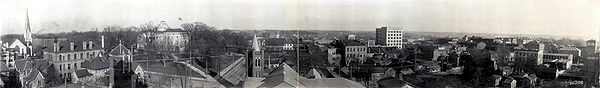 Vista panoràmica del centre de Raleigh, cap a 1909