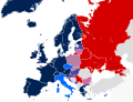 ...Europe, with stripey Croatia and Hungary[a][c]