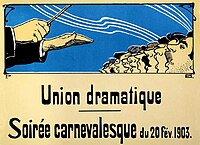 Detail van een programmablad van de Union dramatique (1903)
