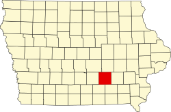 Vị trí quận Mahaska trong tiểu bang Iowa ở Hoa Kỷ
