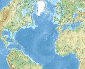 U-241. Карта розташування: Північна Атлантика