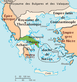 carte de la Grèce, diverses entités politiques sont signalées