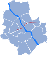 Mapa przebiegu linii kolejowej 448