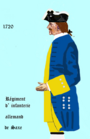 régiment de Saxe de 1720 à 1734