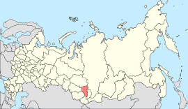 केमेरोवो ओब्लास्तचे रशिया देशाच्या नकाशातील स्थान
