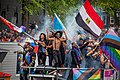 מפגיני זכויות להט"ב במצרים בעת מצעד הגאווה באמסטרדם, הולנד בשנת 2019