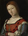 Lorenzo Costa, Portrait of a Lady with a Lapdog, ca. 1500-1505