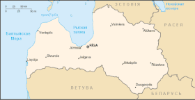 Мапа Латвіі