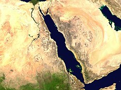 Спътникова снимка на Червено море