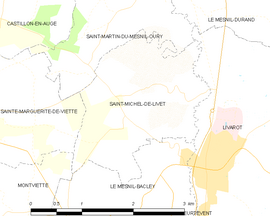 Mapa obce Saint-Michel-de-Livet