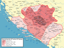 قرون وسطی میں بوسنیائی ریاست کی توسیع