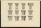 Illustrations of Baroque pilaster capitals from France, in the Cooper Hewitt, Smithsonian Design Museum