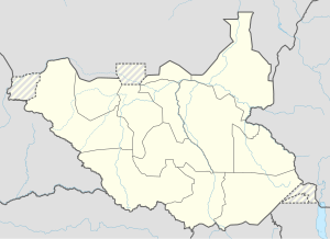 Каго Каджу. Карта розташування: Південний Судан