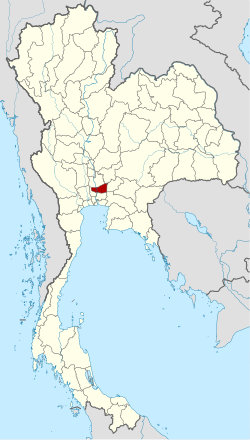 แผนที่ประเทศไทย จังหวัดปทุมธานีเน้นสีแดง
