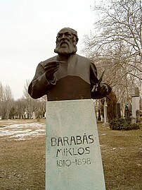 Barabás Miklós síremléke Budapesten, a Fiumei Úti Sírkertben