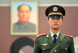 Soldado da Polícia Armada do Povo chinês.